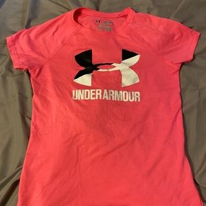 Pink Under Armor Cold Gear Short Sleeve Shirt